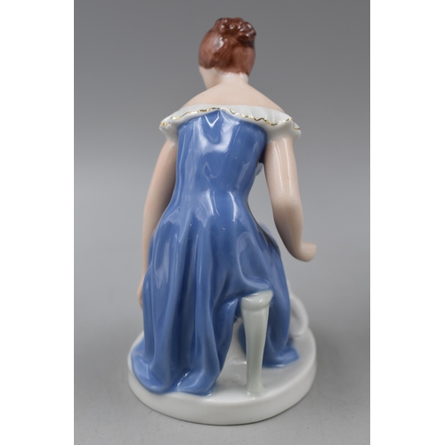 214 - Three Royal Dux Figurines includes Cinderella (Tallest 8.5