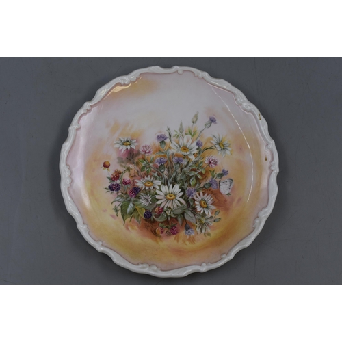 225 - Crown Devon Fielding's hand painted Victorian Dish and a Royal Albert Shakespeares Flowers Plate