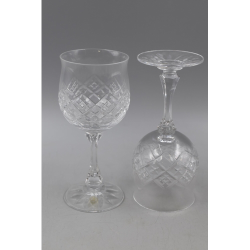 412 - Ravenhead The Burgundy Collection Fine Cut Crystal Wine Glass set