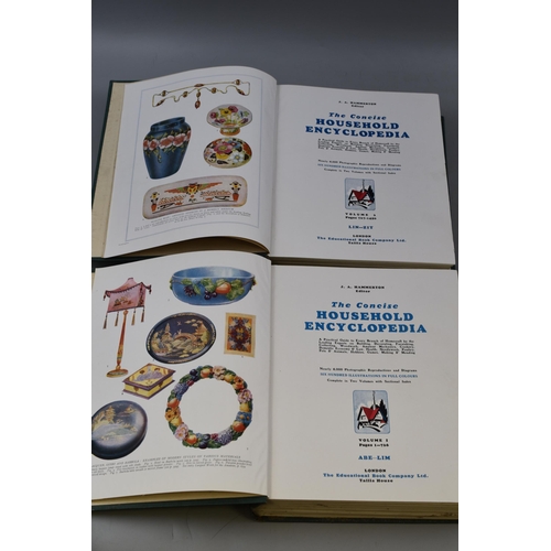 446 - Mid Century, Complete in Two Volumes, 'The Concise Household Encyclopedia' With Nearly 6000 Photogra... 