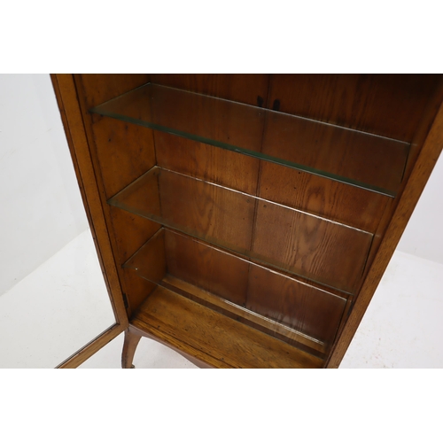 521 - Vintage Wooden Display Cabinet with Glass Shelves Approx 50