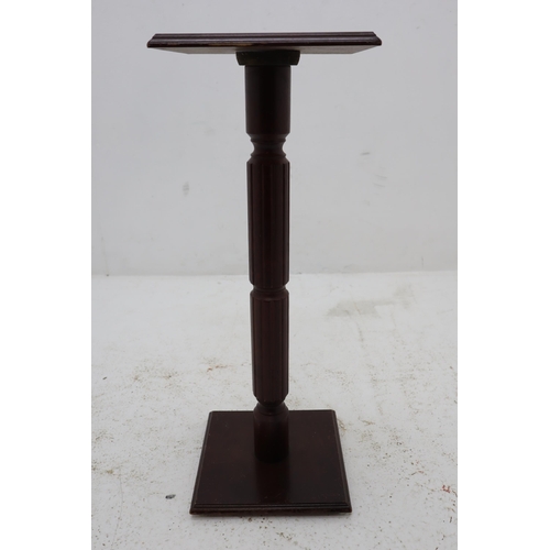 523 - A Dark Wood Columnar Plant Stand, Approx 25.5