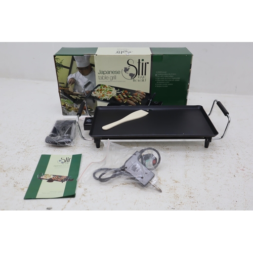 463 - A Boxed Stir Japanese Tempanyaki Table Grill With Accessories, Powers on When Tested.