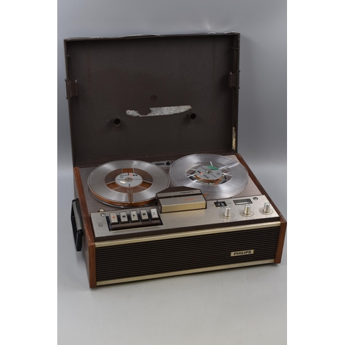 479 - A Vintage Philips Four Track Reel To Reel Recorder (Powers on But Requires Attention), With A Philip... 