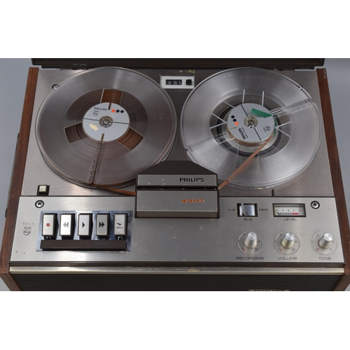 479 - A Vintage Philips Four Track Reel To Reel Recorder (Powers on But Requires Attention), With A Philip... 