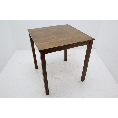 553 - Square Gold Teak Table Approx 24