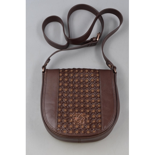 554 - Two Ladies Handbags. Includes Ted Baker Lattice Front Brown Leather Handbag In Dust Bag, and Other.