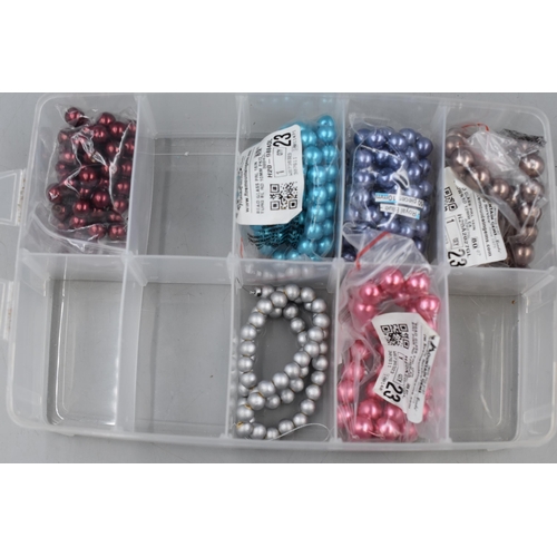 491 - Selection of Crafting and Jewellery Making Items held within 3 storage trays