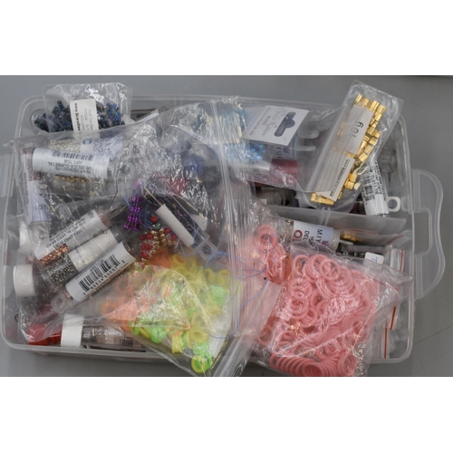 491 - Selection of Crafting and Jewellery Making Items held within 3 storage trays