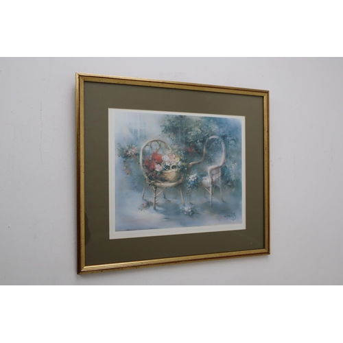 512 - Mixed Lot to include a Framed and glazed print by W Hannats and Two Framed Mirrors largest approx 21... 