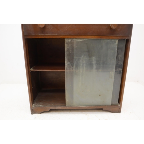 571 - 'Jentique' Wood and Glass Fronted Writing Bureau ( no Key) approx 42