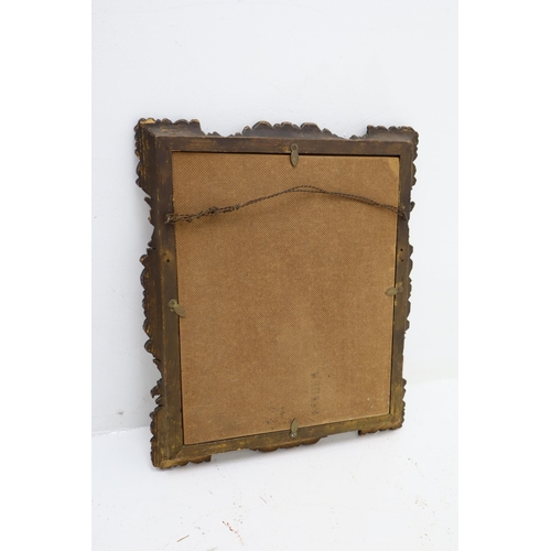 595 - Heavy Antique Gilt Framed Framed Mirror (13