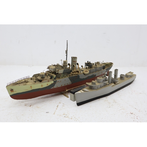 143 - Two Scale Models of Naval ships (Largest 34