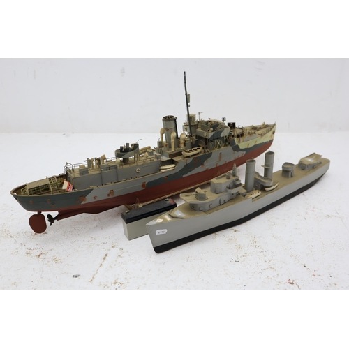 143 - Two Scale Models of Naval ships (Largest 34