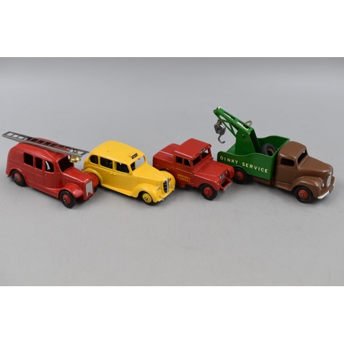 144 - Mixed Selection of Dinky Vehicles, includes 260 Royal Mail Van, Fire Engine, Austin Taxi, 255 Police... 