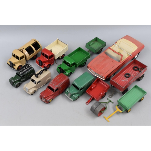 145 - Large Mixed Selection of Playworn Vintage Toys, includes Austin, Oxford, Bedford Trojan and More