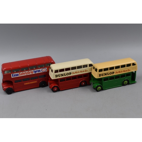 148 - Selection of Dinky Die Cast Buses, includes 290 Dunlop, 283 Boac, 280 Esso, 282 Duple, Red Dunlop Do... 