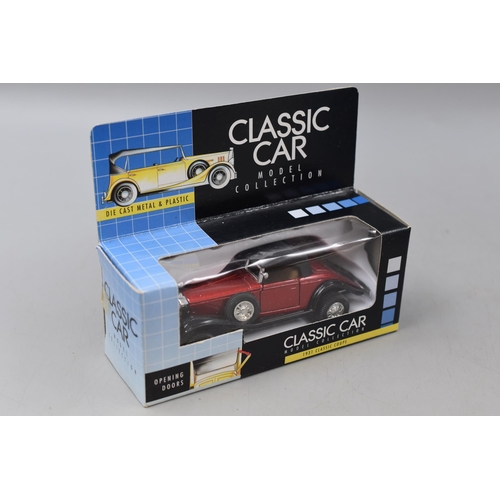 149 - A Full Set of Six Boxed Die Cast Classic Car Model Collection Cars