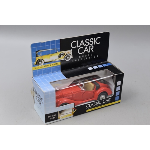 149 - A Full Set of Six Boxed Die Cast Classic Car Model Collection Cars