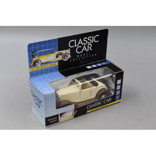 149 - A Full Set of Six Boxed Die Cast Classic Car Model Collection Cars