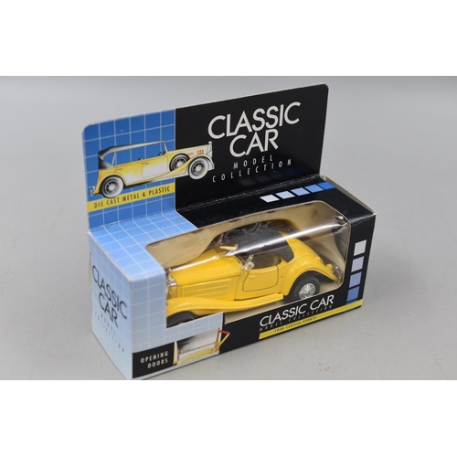 149 - A Full Set of Six Boxed Die Cast Classic Car Model Collection Cars