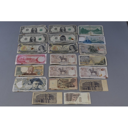 152 - A Selection of 20 Mixed Worldwide Banknotes.