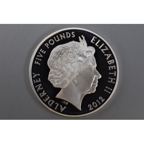 17 - A Royal Mint Silver Proof Diamond Jubilee 2012 Five Pound Coin, In Presentation Box.