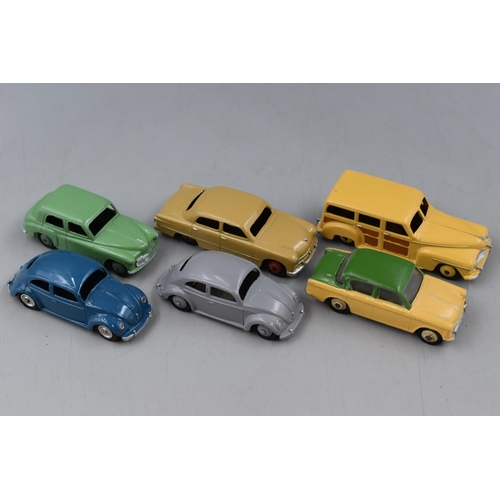 141 - Mixed Selection Vintage of Play Worn Die Cast Dinky Toys, includes Ford Sedan, x2 181 Volkswagen, x2... 