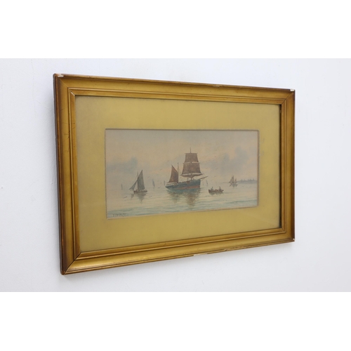 343 - R. Macauley (late 19th/early 20th century) Watercolour of Nautical Scene in framed and Glazed mount ... 