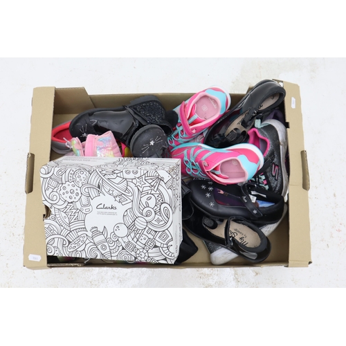 748 - Large Selection of Children’s Trainers and Shoes, includes Boxed Clarks (UK 2), Clarks (33W), ... 