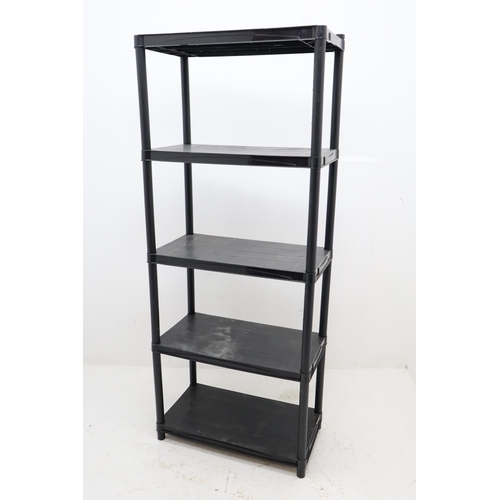 741 - Black All Purpose Shelf with 5 Shelves Approx 68