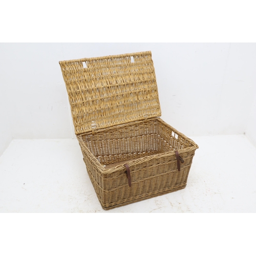 744 - Large Vintage Wicker Linen/Storage Basket approx 25