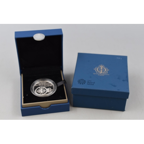 9 - A Royal Mint Silver Proof Diamond Jubilee 2012 Five Pound Coin, In Presentation Box.