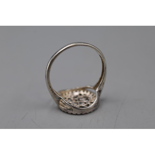 26 - A 925. Silver Celtic Style Ring, Size S.