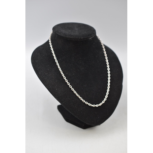 41 - Sterling Silver Chain Link Necklace