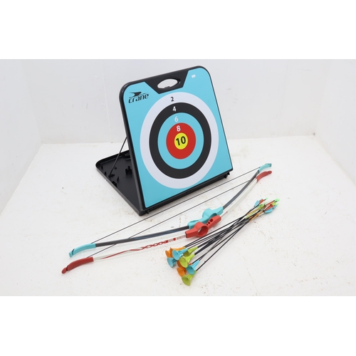 Crane Soft Archery Set Including 2 Bows, 11 Arrows And Target