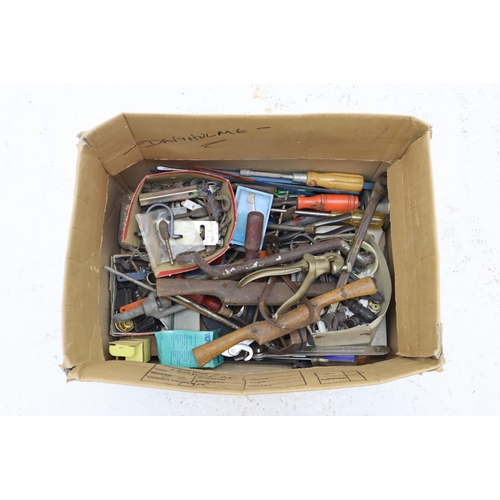 697 - Large Selection of Tools including Spoke Shaver, Spanners, fixings and more