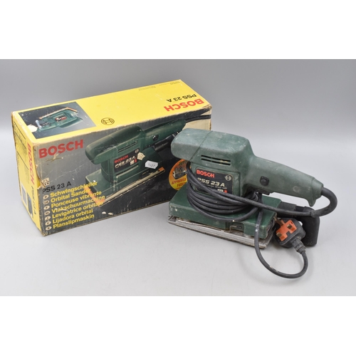 702 - Boxed Bosch PSS 23 A Sander. Untested House Clearance Lot