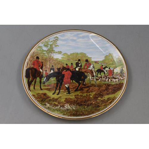 162 - Collectable Edwardian Fine Bone China Plate Depicting 'The Famous Herring Hunting Scene' By Artist J... 