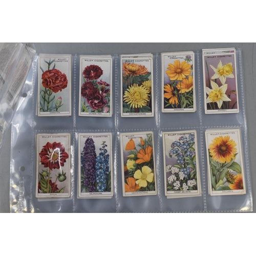 194 - A 1933 Full Set of 50 Wills 'Garden Flowers' Cigarette Cards.