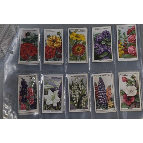 194 - A 1933 Full Set of 50 Wills 'Garden Flowers' Cigarette Cards.