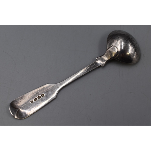 12 - Hallmarked London Victorian Sterling Silver Mustard Spoon Circa 1873. Approx. Length 4