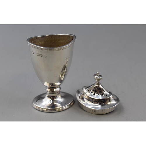 23 - Antique Georgian Hallmarked Chester Silver Pepper Pot, Circa 1915. Approx. Height 9 cm