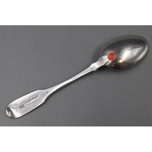 29 - Silver Hallmarked Tea Spoon with Monogram. Approx. 5