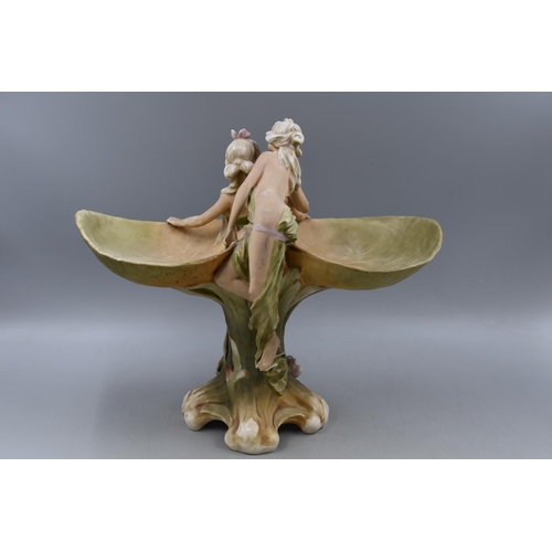 39 - An Antique Art Nouveau Royal Dux Bohemia Centrepiece, Approx 34cm High and 38cm Wide.