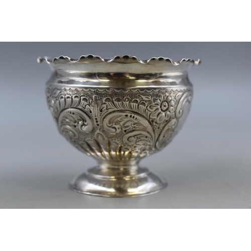 47 - Antique Edwardian Silver Hallmarked Sheffield Small Footed Pedestal Bowl. Circa 1904