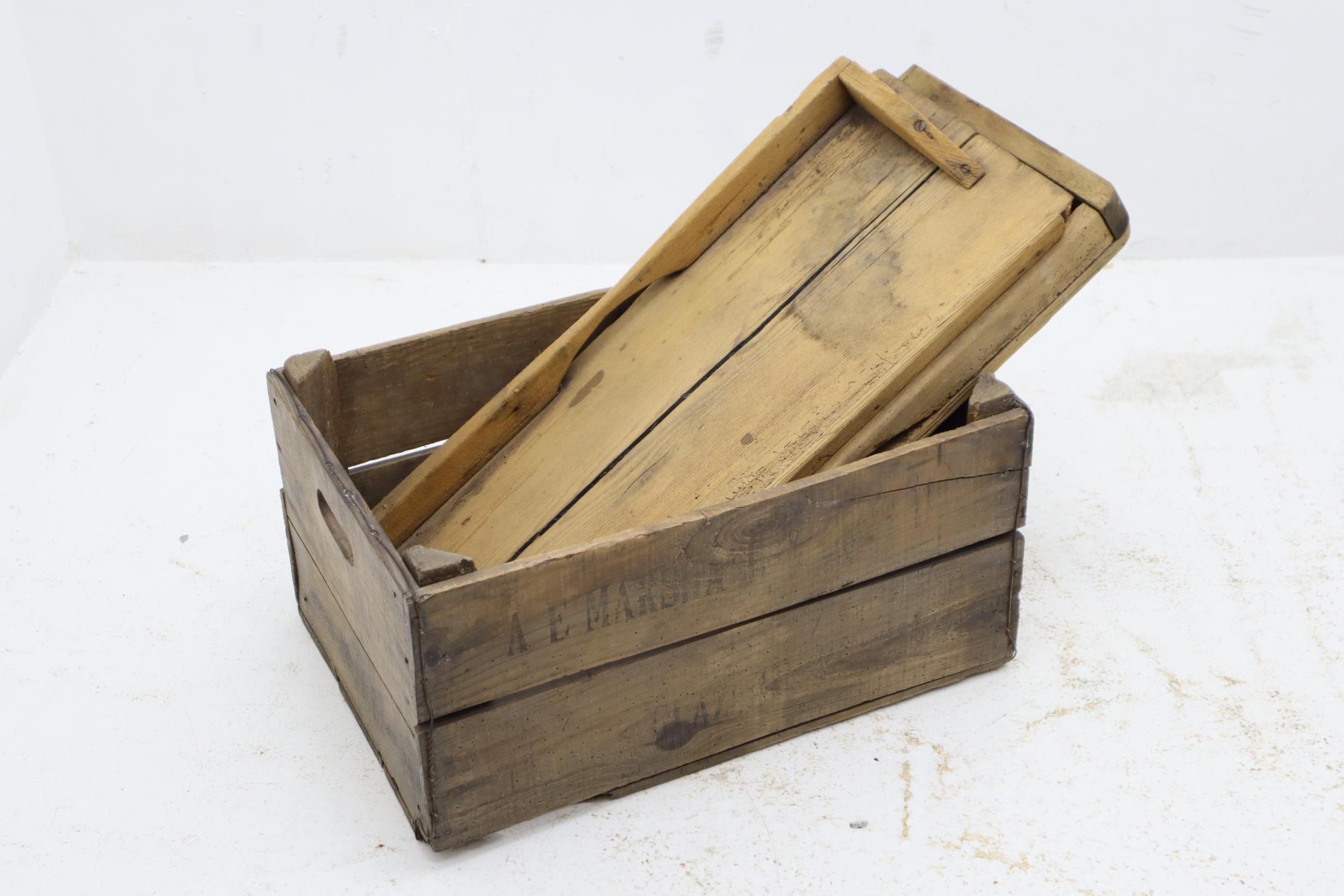 Mixed lot of Vintage Wooden items to include Two Hand Made Rustic