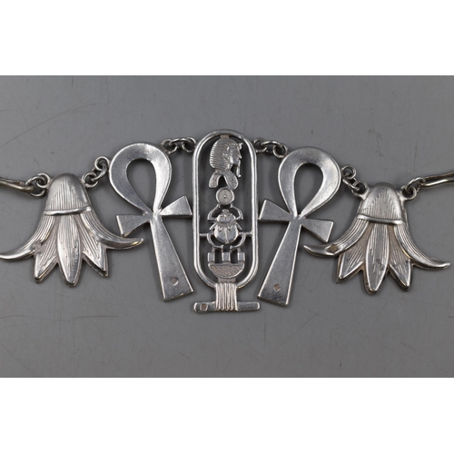 1 - Hallmarked Egyptian Silver Pendant Necklace