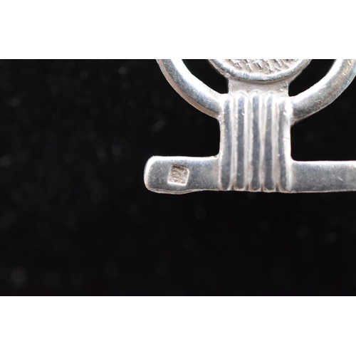 1 - Hallmarked Egyptian Silver Pendant Necklace