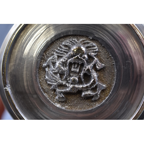 28 - Pair of Antique Silver Plated Tobacco Jars Decorated with Hand Engraved Detailing, Markings to the b... 